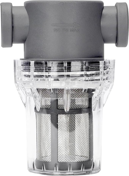 1/2'' Female NPT in-Line Strainer - Garden Hose Filter for High Pressure Washer, Sediment Filter with 30 Mesh Stainless Steel Screen (1/2'' 30 Mesh)