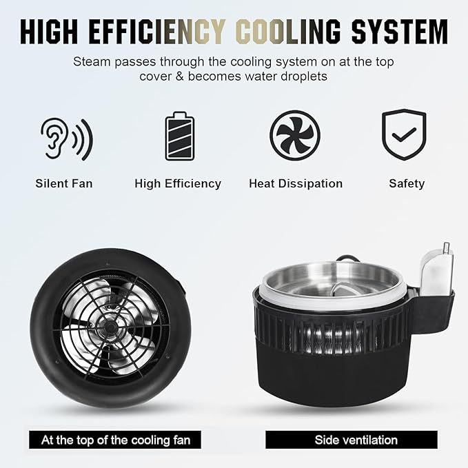 DC HOUSE Upgrade Water Distiller, 304 Stainless Steel 1 Gallon Distilled Water Maker Machine for Home Countertop Table Desktop, 750W 4L Making Machine with On Off Switch, Glass Container