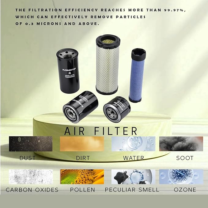 Maintenance Filter Kit Compatible With Branson Tractor 2515H Replace HRA0500702A9 TA00043153B TA00025525 EA00004647A