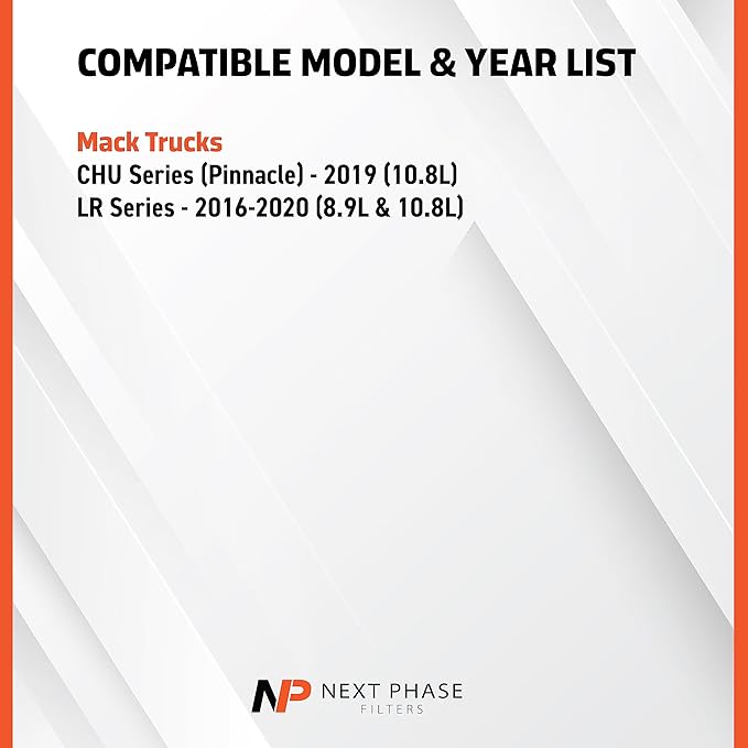 Cabin Filter - Compatible with CH, CV, CX & CL Mack Trucks - Cabin Air Filter Replacement - Replaces O.E. 82745222; Baldwin PA30330, Luberfiner CAF24037, Wix WP10433