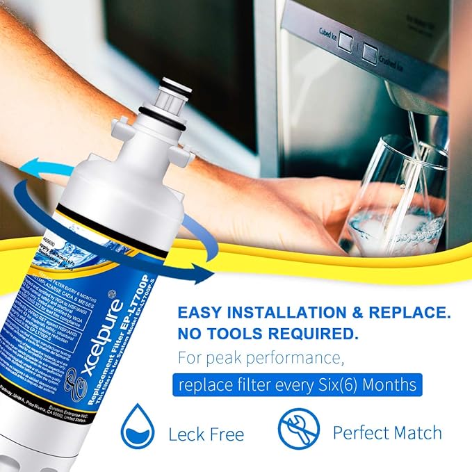 ADQ36006101 Replacement for LT700P, Kenmore 469690, ADQ36006102, LFXS30766S, LFX31925ST, LFX31945ST, RWF1052, LT120F, 469918, Refrigerator Water and Air Filter Combo, 3PACK