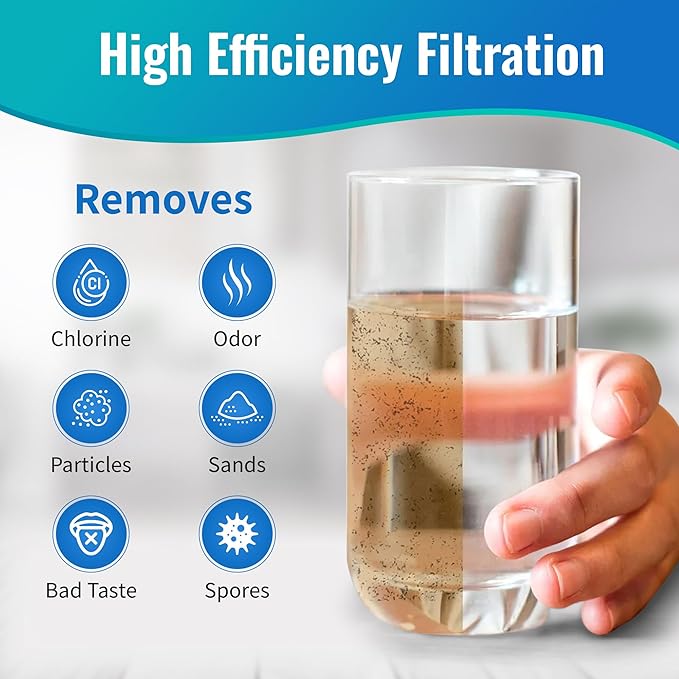 CFS – 2 Pack Activated Carbon Block Water Filter Cartridges Compatible with WaterPur CCI-10-CLW Models – Remove Bad Taste – Whole House Replacement Filter Cartridge – Universal 10" Cartridge