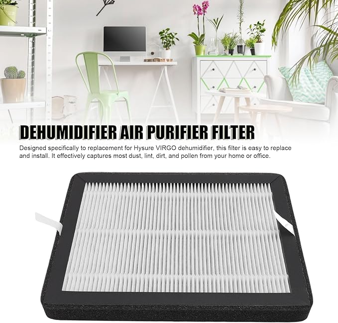 TOPINCN Dehumidifier Filter, Replacement Air Purifier Filter, High Efficiency Particulate Air Filter, Ensure Superior Filtration, Extend Dehumidifier Lifespan (White)