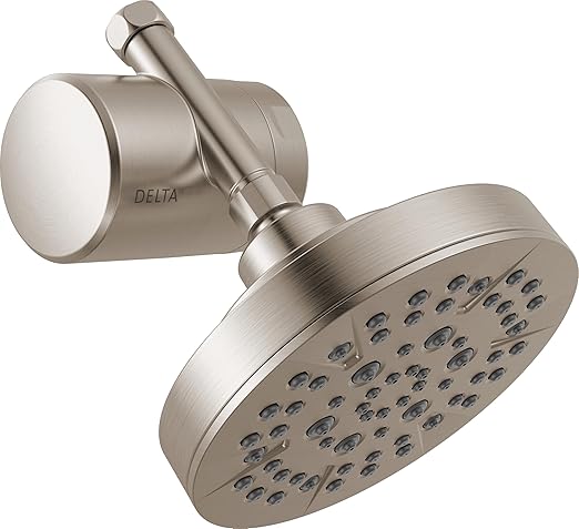 Delta Faucet 5-Setting Shower Head Brushed Nickel with Clarifi Standard Shower Filter Attachment with Filter