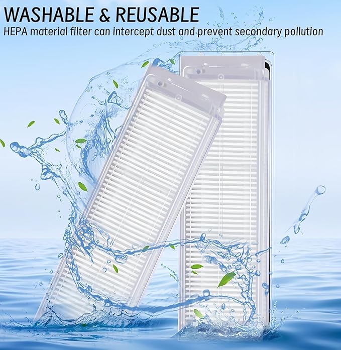 Accessories Kit for Dreame L20 Ultra Robot Vacuum Cleaner, 1 Main Brush, 3 Filters, 4 Side Brushes, 6 Mop Pads, 6 Dust Bags, Replacement Parts Spare Repair Replace Attachments