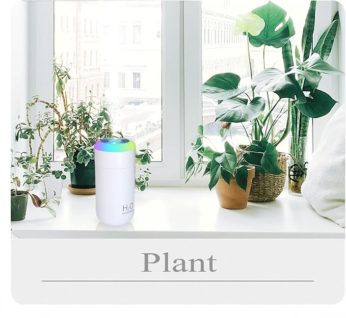 Baby Humidifier, 350ml Small Humidifier for bedroom, desk, travel, plants (White)