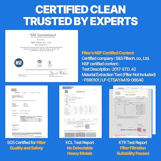 Cleansing Washbasin Faucet Filter Inspired by Korea's Beauty Culture - Pure Carbon Filters for Bathroom & Kitchen Water (1 Year Supply) – Compatible with AJ8310C (AJ8310C-SET-1YR)