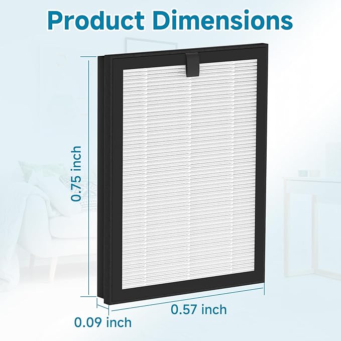 A5 Replacement Air Filter Compatible with VEWIOR A5 Pu-rifier with 3 Stages True HEPA, Activated Carbon Filter and pre-Filter