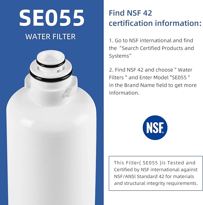 11032531 Refrigerator Water Filter Replacement For Bosch Ultra-Clarity Pro BORPLFTR50 BORPLFTR55 12033030, Fit Thermador B36CD50SNS B36CT80SNS Ra450022, Replfltr55, 3 Pack