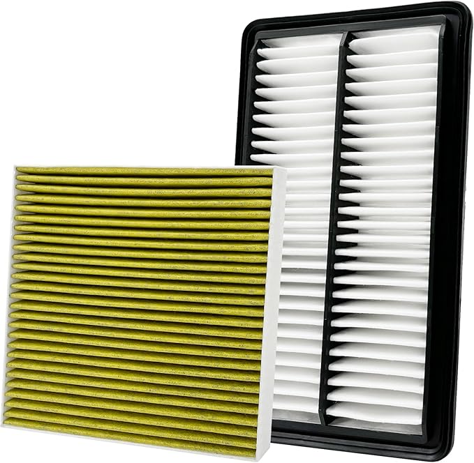 2Pcs Cabin Engine Air Filter Kits JM802 JM1722 Fits for 2021-2025 TLX 2.0L, 2018-2025 Odyssey, Replacement for CF11182, CA12061, 80292TF0G01, 17220-5J6-A10