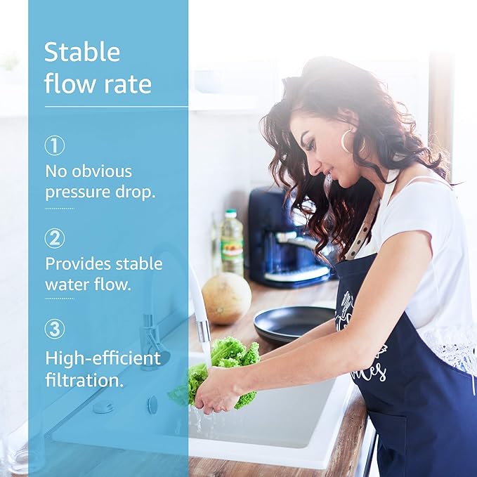 AQUA CREST RC 1 EZ-Change Basic Water Filtration Replacement, Replacement for Culligan® IC-EZ-1, US-EZ-1, RV-EZ-1, Brita® USF-201, USF-202, DuPont® WFQTC30001, WFQTC70001, 3K Gallons (Pack of 2)