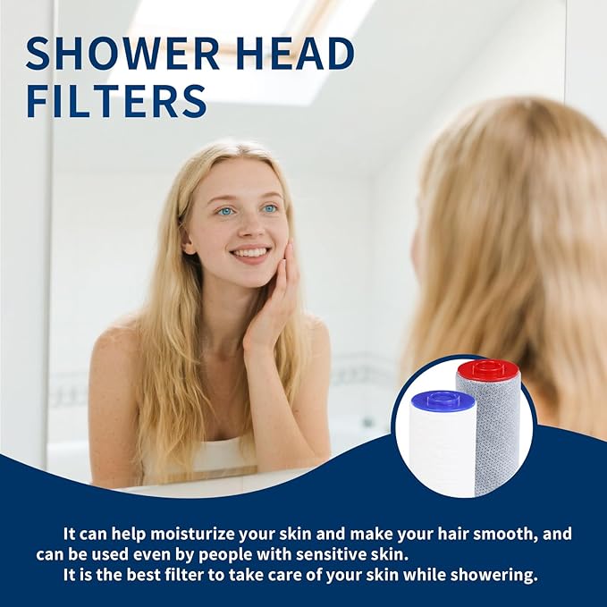 Compatible with Weddell Duo Shower Filter, Replacement Cartridges Full Set + Extra Filters, Removes Chlorine, PFAS, Heavy Metals, Particulates, for Clean & Safe Shower Water (1+1)