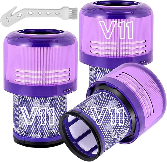 Dyson V15 Filter, 3-Pack Premium True HEPA Replacement Filters Compatible with Dyson V15 Detect, V15 Detect Absolute, V15 Submarine, V15 Detect Filter, V11 Animal Filter, V11 Filter, Part no 970013-02