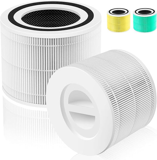 Core 300 Replacement Filter for LEVOIT Core 300/Core 300-P/Core 300S Air Purifier,3-in-1 H13 Grade True HEPA with Activated Carbon Filter, Compare to Part No. Core 300-RF,2 Pack,White