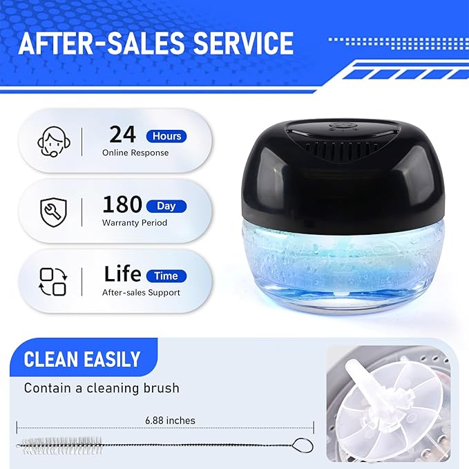 Purifier Air Washer, Air Fresher Aroma Diffuser for Home, Office, Air Purifier with Night Light (Black)