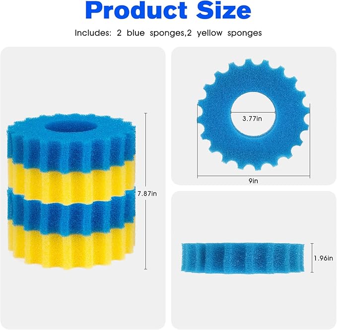 Pond Filter Replacement Sponge Filter Media Pad Koi Fish Pond Filter Sponge CPF 2500 Compatible with Grech VIVOHOME/VEVOR Pond Filters for Outdoor Ponds Aquarium Bio Sponge Filter Media Pad