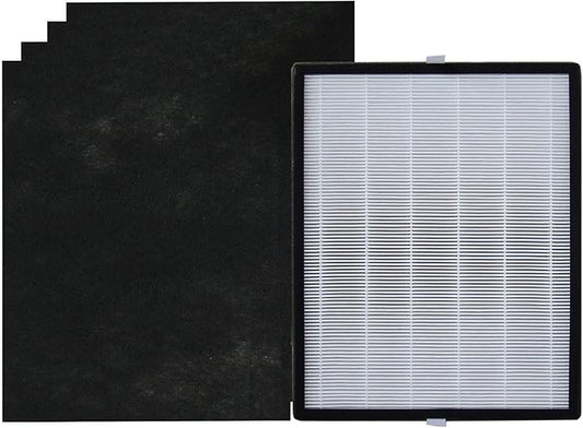 PUREBURG Replacement Filter Set Compatible with COLZER EPI-328 Air Purifier & Domccy NS-320 Air Purifier, H13 HEPA + 4 Activated Carbon Pre-Filters Air Clean