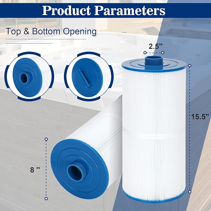 2540-381 Filter Replacement for Jacuzzi 2540-381 Filter, 2540-381 Spa Filter for J-200 Series Hot Tubs from 2007 Onwards, Compatible with Jacuzzi J-280, J-270, J-115, 95 sq ft Filtration Area