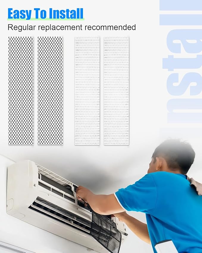 Filter Fit for Carrier/Bryant Ductless Freshness Filter 12100206000056 4PCS