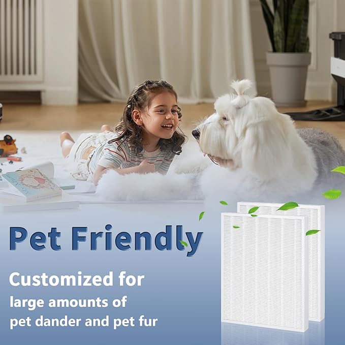 2 Pack C545 True HEPA Replacement Filter S Compatible with Winix C545, B151, P150, 9300 Air Purifier Replacement for Winix S Filter Part 1712-0096-00 and 2522-0058-00 by Funmit