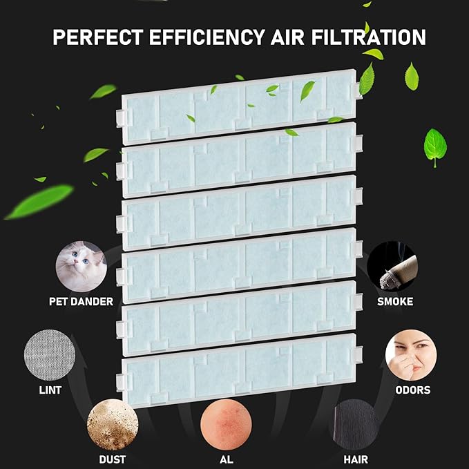 Carmerny MAC-408FT-E Filter Replacement Compatible with Mitsubishi MAC-408FT-E Air Conditioner, Filter for Optimal Air Filtration, Pack of 6