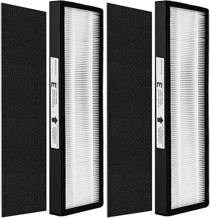 True HEPA E Size Replacement Filter,Compatible with Idylis FIL-GG-125 & IAP-GG-125,AC5250PT Replacement Filters Fit for Germ Guardian Air Purifier FLT5000 AC5000 Series Filter C,2 HEPA+2 Pre-filters