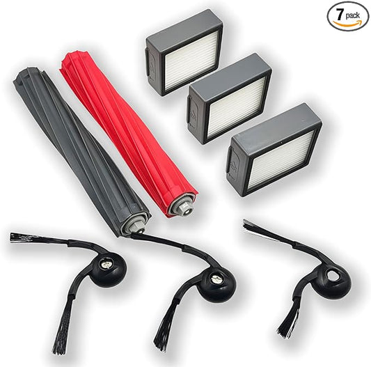 Parts Accessories Compatible for iRobot Roomba e5 e6 i1 i2 i3 i4 i5 i6 i7 i8 j5 j6 j7 j8 and All Plus i e j Series Vacuum Cleaner 1 Set Roller Brushes 3 HEPA Filters 3 Side Brushes
