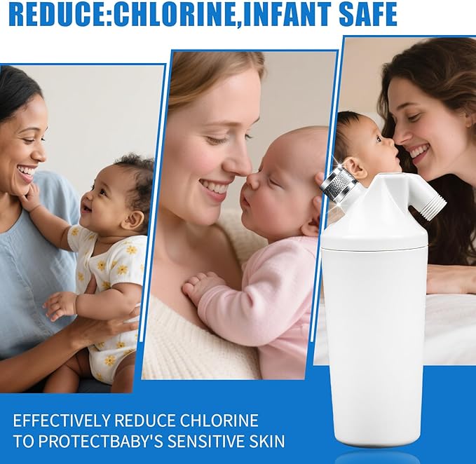 AQ-4125 Shower Water Filter (with Connector), Compatible with Aquasana AQ-4125、AQ-4100、 AQ-4100NSH、 AQ-4105, with Advanced KDF Filtration Material, Filters Over 90% of Chlorine.