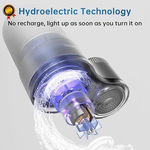 Water Filter for Sink Faucet,Faucet Water Filter with Blue Light,Filter Over 100 Gallons,NSF42 Reduces Chlorine,Bad Taste &Some Heavy Metals,Fit for Faucets with15/16,13/15"& 3/4",LJ203,1 Filter