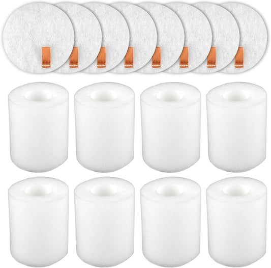 (8 Sets) Replacement Foam Filters (3.7" High) Compatible With Shark AV2501S AV2501AE RV2520AOUS UR1005AE R101AE RV1001AE AV912S RV1000 AV970 AV993 AV1002AE Robotic Vacuum Cleaner, Replace #106KY1000AE