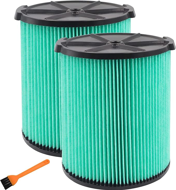 Cartridge Filter for Craftsman CMXZVBE38753 fit CRAFTSMAN 38753 HEPA Media Wet/Dry Vac Filter for 5 to 20 Gallon shop vacuums (9-38753) (2 Pack)
