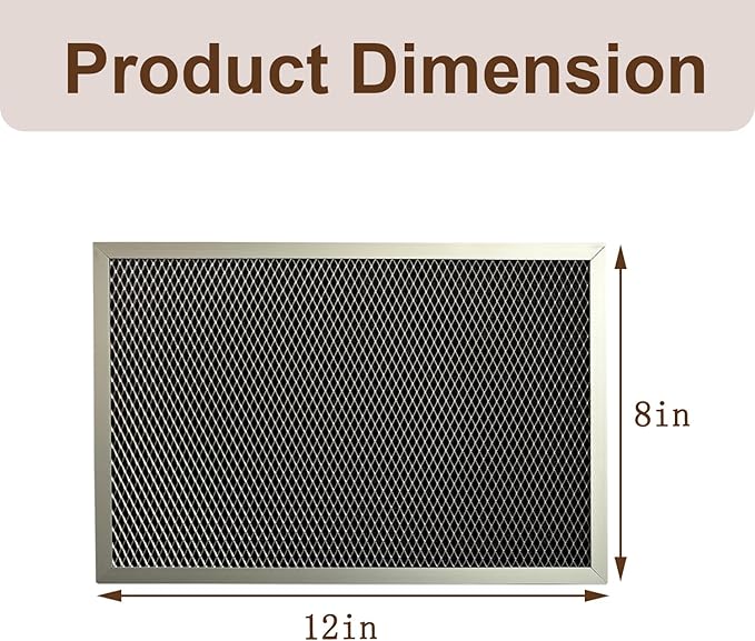 Pack of 2 Washable 5695 MERV 8 Dehumidifier Filter Replacement for AprilAire Whole-House Dehumidifiers Models 1820 and E070 Series