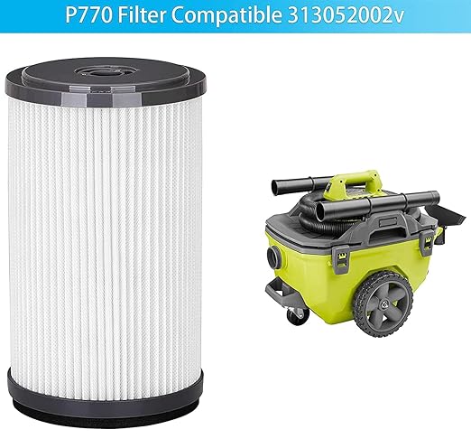 Vacuum Filter Fit Ryobi P770 18V ONE+ Cordless Wet/Dry Vac Filter # 31305200