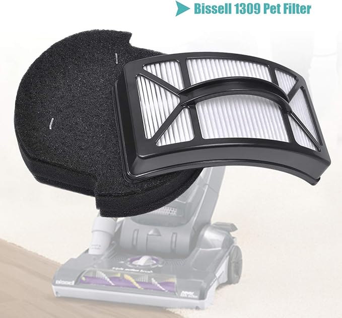KEEPOW Filter Replacement Kit Compatible with Bissell Powerlifter PowerTrak Pet Vacuum, 2 Pre Motor Filters 1604127 and 2 Post Motor Pleated Filters 1604130