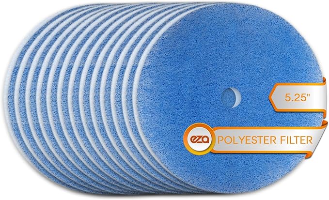 12 Pack RV Air Conditioner Filter - RV 5.25" Round Air Duct AC Filter MERV 8 Replacement for AC Vent (12 Pack With Central Hole)
