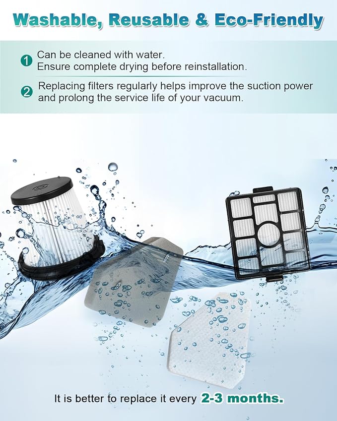 BU3523 BU3521 BU3120 HEPA Filter Replacement Compatible with Shark BU3521 Clean Lightweight Cordless Stick Cleaner, Shark BU3523 Clean and Empty Cordless Stick Vacuum, Auto Empty System (3 Pack)