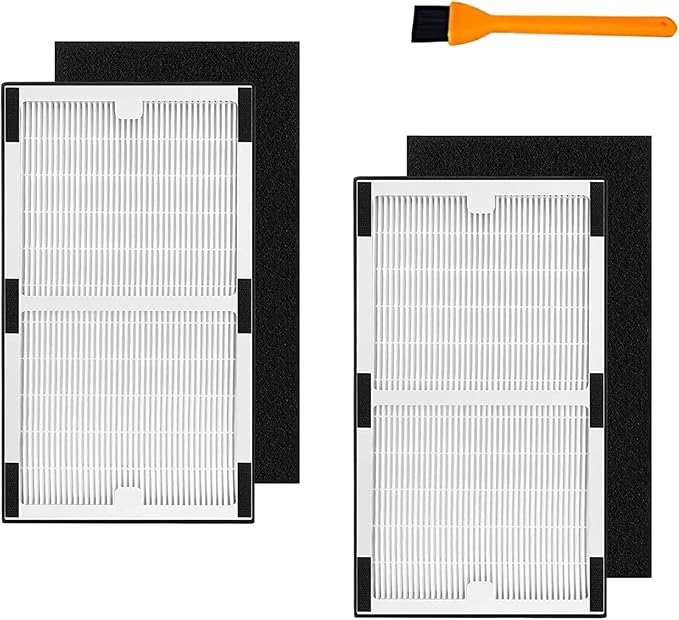 Idylis Idylis Air Purifier Filter C Replacement Set，2 Pack Hepa & 2 Carbon Filters Set for Idylis Air Purifiers IAP-10-280, IAP-10-200, Part # IAF-H-100C, IAFH100C