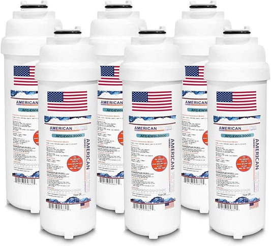 AFC Brand, water filter, Model # AFC-EWH-3000, Compatible with Halsey-Taylor(R) 55897C 55898C Water Fountain Station Fillers 6-Filters
