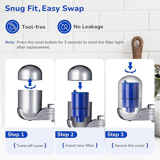 Fil-Fresh 2-Pack Water Filter Replacement for PUR, Pur® RF-9999® PLUS Faucet Water Filtration System, NSF Certified, Replace Mineral Core Faucet Mount Water Filter
