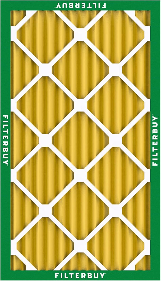 Filterbuy 14x25x2 Air Filter MERV 11 (MPR 1200) Allergen Defense Replacement (1-Pack), Electrostatic Pleated HVAC AC Furnace Filters, Made in USA (Actual Size: 13.50 x 24.50 x 1.75)