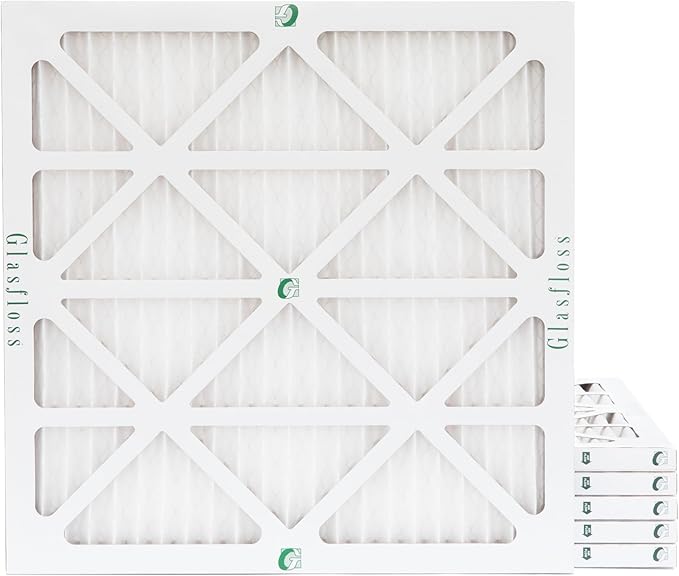 Glasfloss ZL 21x21x1 MERV 10 (FPR 5-6) AC Furnace Air Filters. (Box of 6). Actual Size: 20-7/8 x 20-7/8 x 7/8