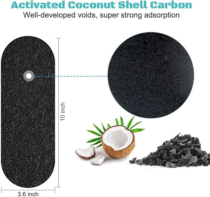 15 Pack Ceiling Fan Filters for Blades, Air Filters with Activated Charcoal, Easy-Stick Universal Fit, Ceiling Fan Air Purifiers for Common Household Contaminants，Unscented