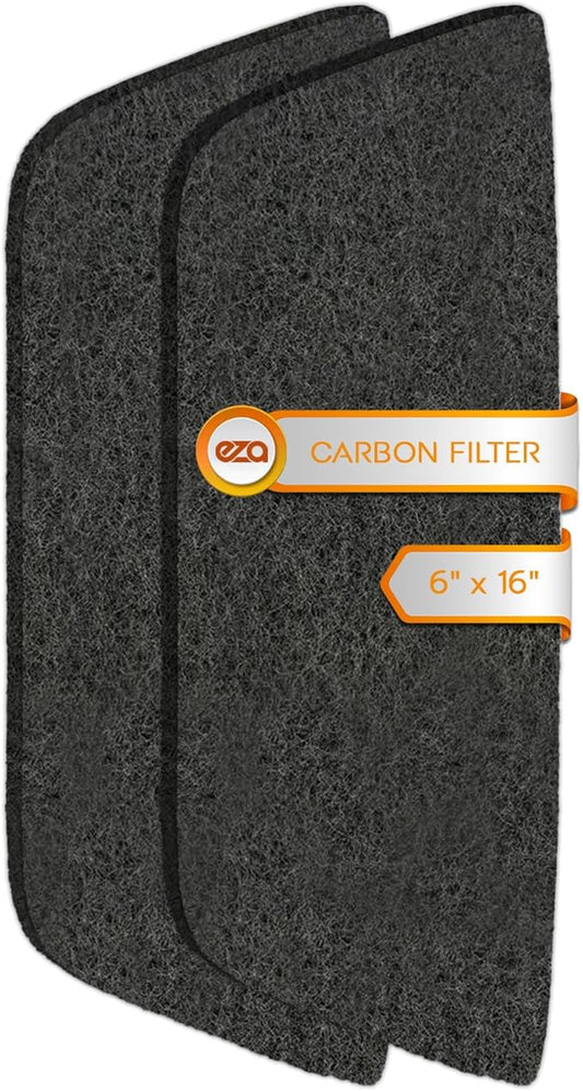 RV Premium Charcoal Activated Carbon Fiber Air Conditioner Filter - Air Duct AC Carbon Filter Replacement for RV AC Vent (2 Pack, 6" x 16")