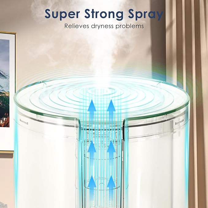 Colorful Top Fill Humidifiers for Office, Bedroom,etc. Essential Oil Diffuser 2.5L Tank,Touch Button, Easy to Fill & Clean, Colorful night light, Auto Shut-Off, 3 Mist Modes, Super Quiet, 16H.