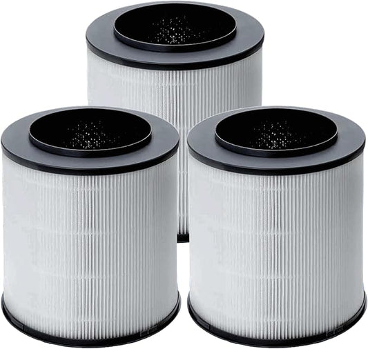 Nispira 12030 Replacement Filter for Clorox Air Purifier 11030 11031 Medium Room 3-in-1 True HEPA Activated Carbon Removes Smoke, VOCs, Odor. 3 Packs