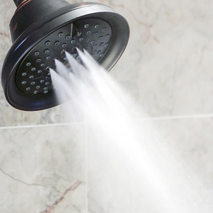 Massage Shower Head With Mist - High Pressure Boosting, Multi-Function, Massaging Rainfall Showerhead For Low Flow Showers & Adjustable Water Saving Nozzle, 1.8 GPM - Oil-Rubbed Bronze