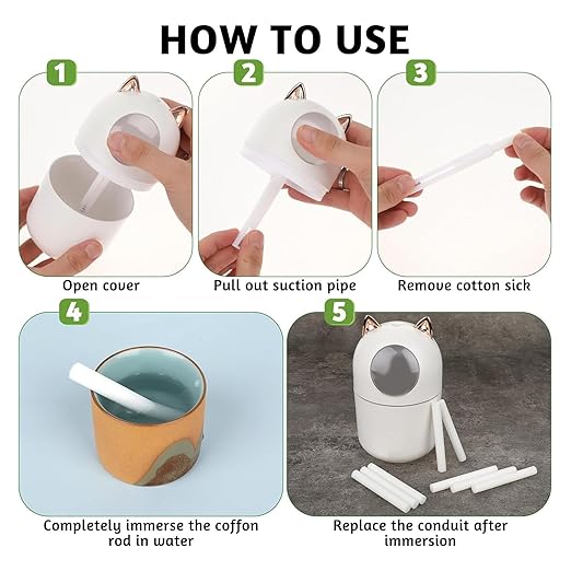 100PCS Humidifier Filter Sticks Diffuser Refill Wicks Humidifier Wicks Replacement Part for Better Air Balances Filter Replacements