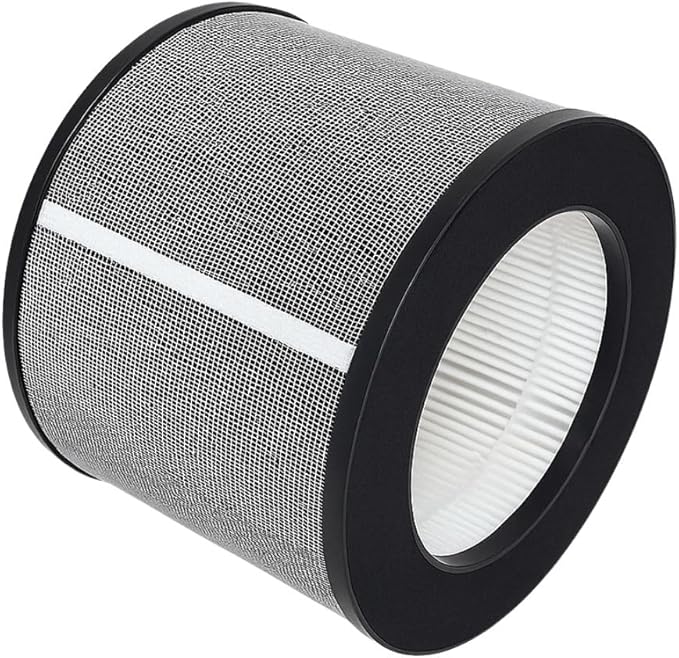 Nispira TT-AP006 Replacement Filter for TaoTronics Air Purifier 3-in-1 True HEPA Smoke Dust VOCs Remover, 2 Packs