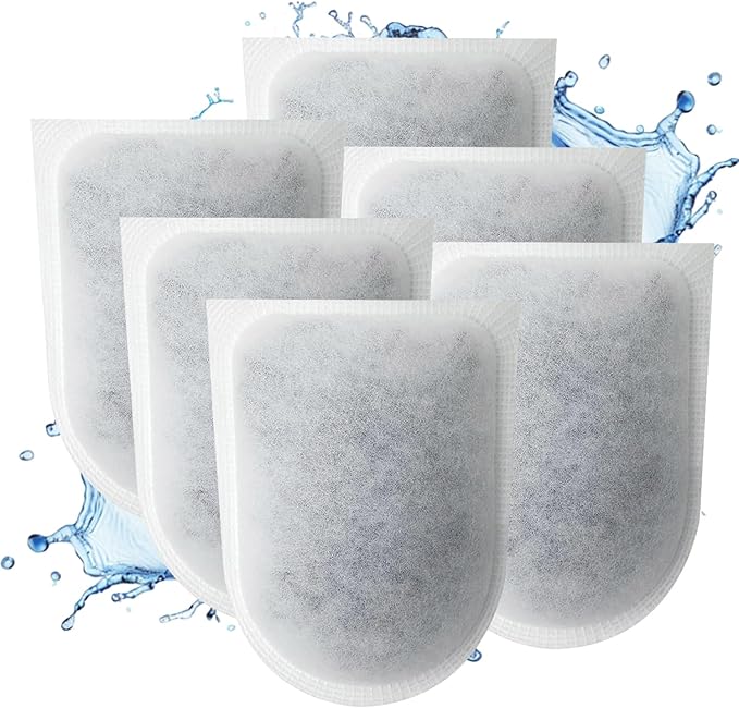6Pack Large Carbon Filter Cartridges, Fish Tank Filters Replacement Filter Cartridges for Aquariums Compatible with Whisper EX30/EX45/EX70