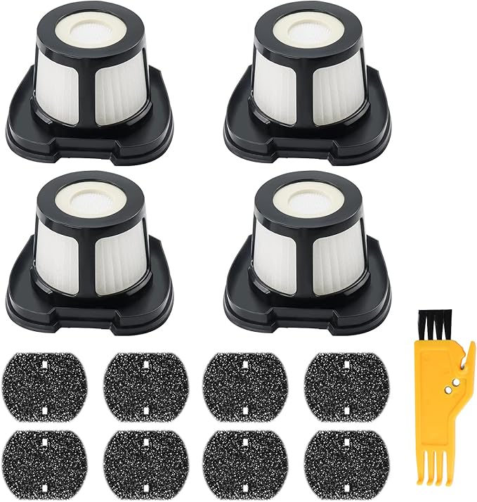 2284W 2390A Vacuum Filter Replacement for Bissell Pet Hair Eraser Filter Hand Vacuum 2390 2389 2579, Compared to Part # 1614212 1614203 1614204 (4 Mesh Filter and 8 Foam Filter)